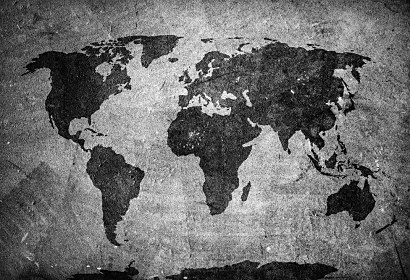 Mapa světa černobílá - fototapeta1387
